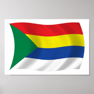 Impresión de cartel de la bandera drusa