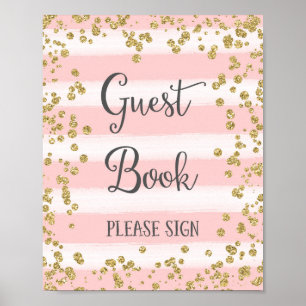 Impresión de cartel de libro de visitas de boda