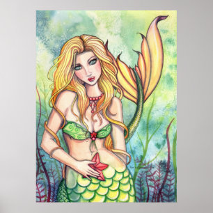 Impresión de cartel de sirena encantadora por Moll