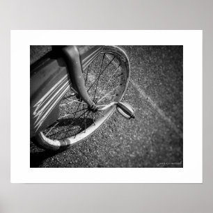Impresión de cartel de triciclo vintage en B&W