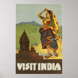 Impresión de cartel de viaje a la India Arte Indio