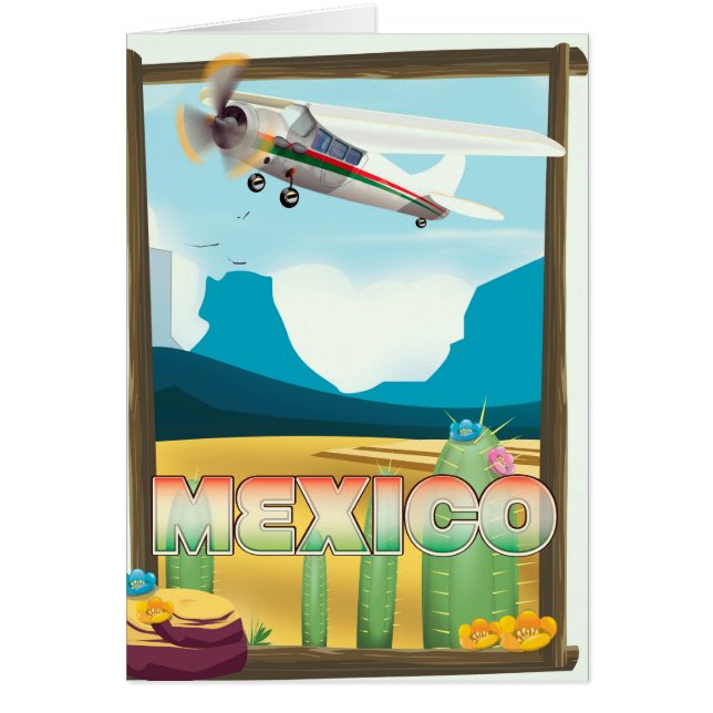 Impresión de cartel de viaje a México. (Frente)