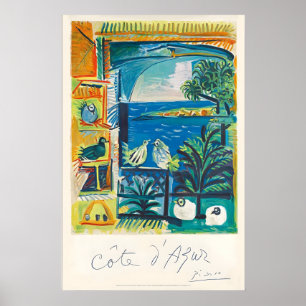 Impresión de cartel de viaje vintage de Côte D'Azu