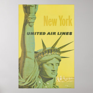 Impresión de cartel de viaje vintage de Nueva York