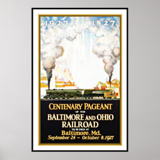 Impresión de cartel vintage Baltimore Railroad Gra