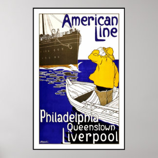 Impresión de cartel vintage Filadelfia Queenstown