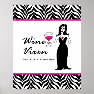 Impresión de cebra Chica Wine Vixen