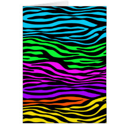 Impresión de cebra colorida y divertida