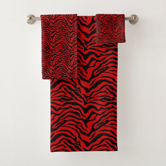 Impresión de cebra negra y roja (In situ)