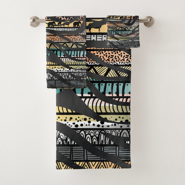 Impresión de cebra tribal africana de moda (In situ)