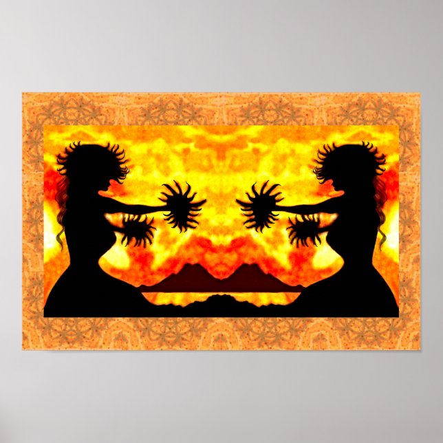 Impresión de Chicas hula, papel Poster de valor (m (Frente)