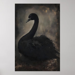 Impresión de cisne negro temperamental, impresión