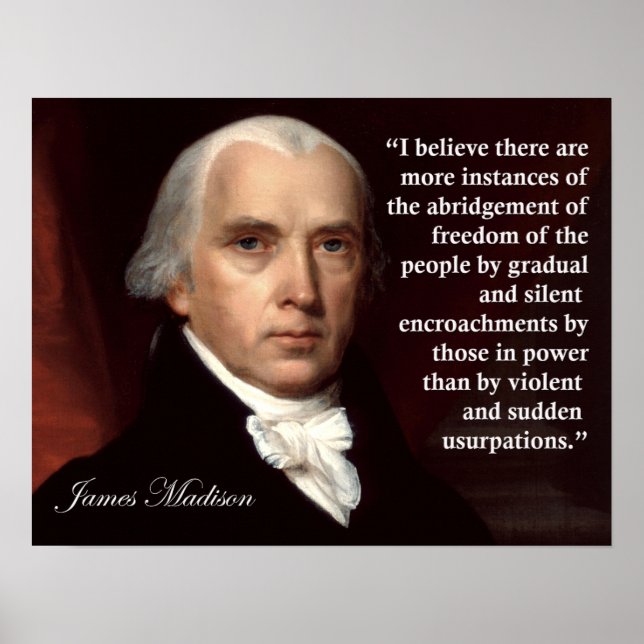 Impresión de citas de James Madison Freedom (Frente)
