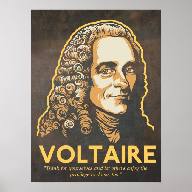 Impresión de citas de Voltaire (Frente)