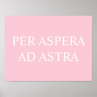 Impresión de citas latinas por aspera y astra - ro