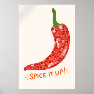 Impresión de cocina de chile picante, arte de pare