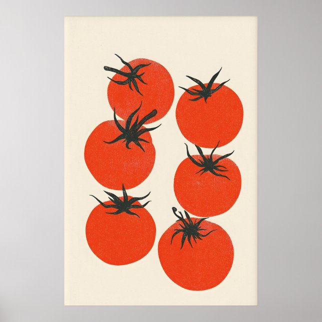 Impresión de cocina de tomate retro moderno de med (Frente)
