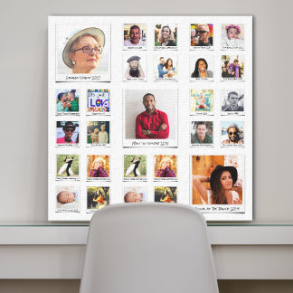 Impresión de colage de fotos de la familia de la a
