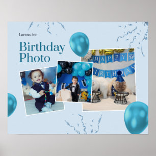 Impresión de collage de fotos de cumpleaños person