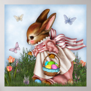 Impresión de conejo de Pascua