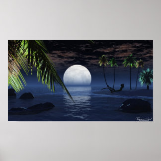 Impresión de configuración de la luna nocturna oce