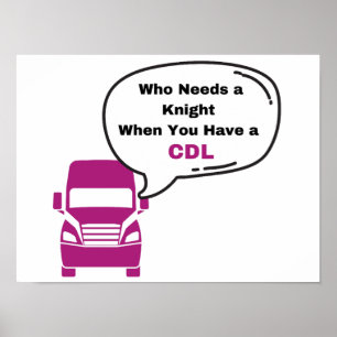 Impresión de controlador de camión femenino CDL