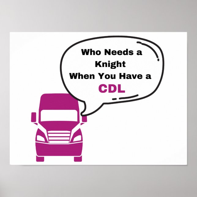 Impresión de controlador de camión femenino CDL (Frente)
