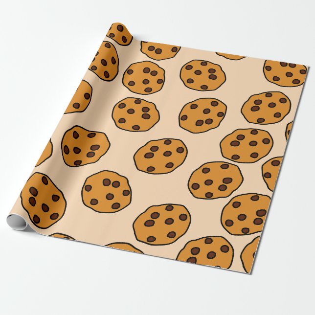 impresión de cookies en papel de envoltura de crem (Desenrollado)