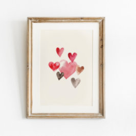 Impresión de Corazón de Acuarela