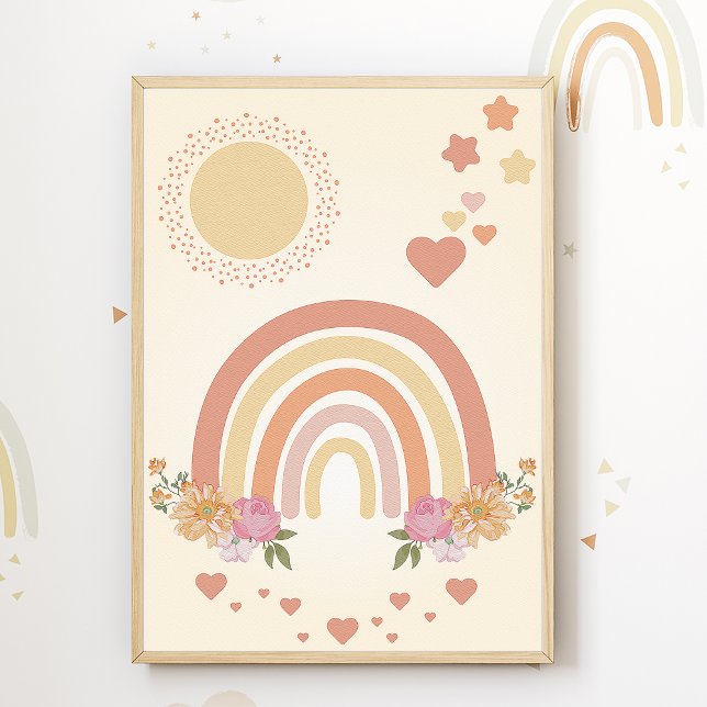 Impresión de corazones de sol de arcoíris lindo pa (Subido por el creador)