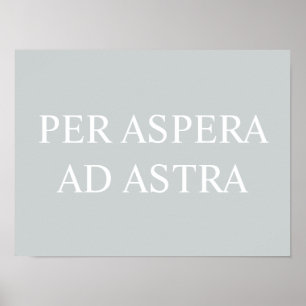 Impresión de cotización latina por aspera y astra 