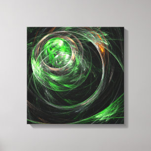 Impresión de cuádruples lienzos en el resumen verd