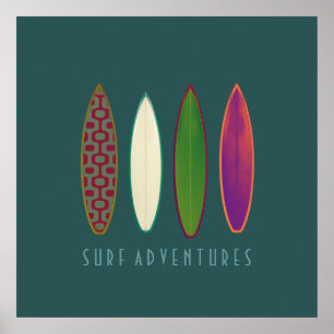 impresión de decoración de aventuras de surf