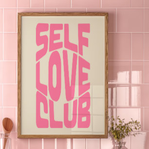 Impresión de decoración de club de amor propio A