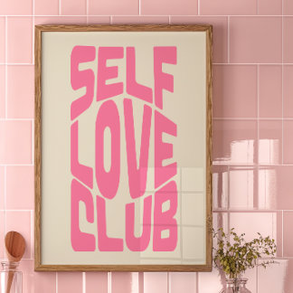 Impresión de decoración de club de amor propio | A