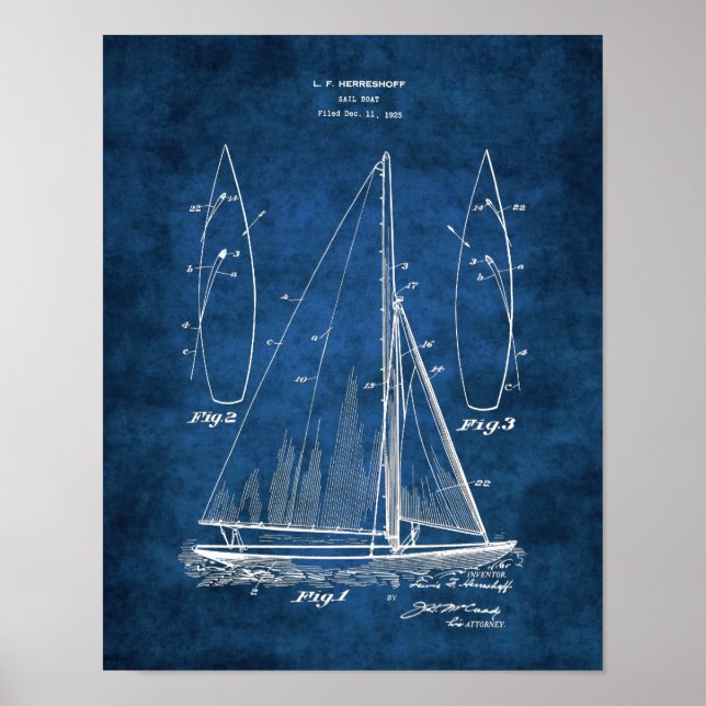 Impresión de decoración de velero #1 Regalo de vel (Frente)