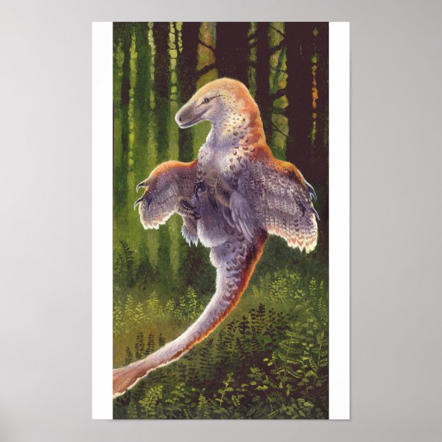 Impresión de Deinonychus saltando (Frente)