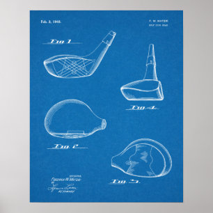 Impresión de dibujo de arte de club de golf de cho