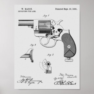Impresión de dibujo de arte de patente de rebelión