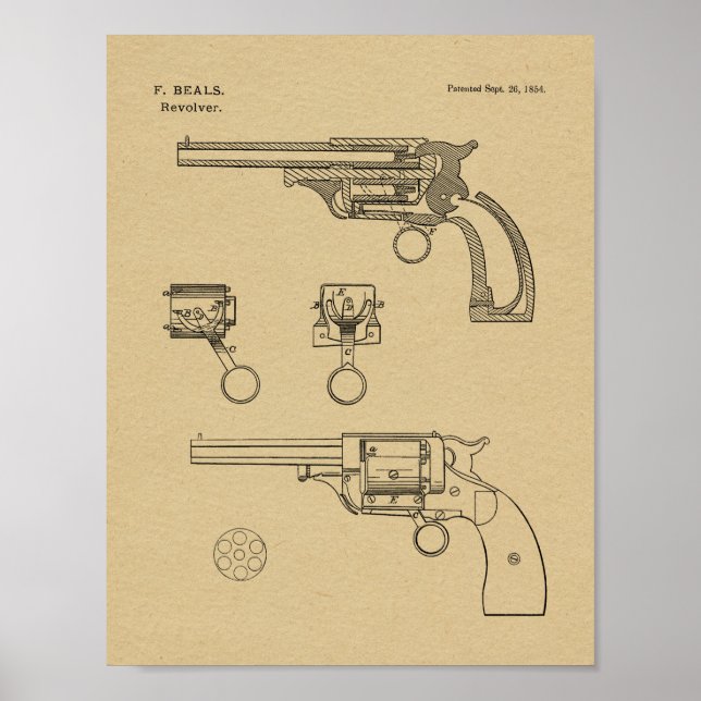 Impresión de dibujo de arte de patente de rebelión (Frente)