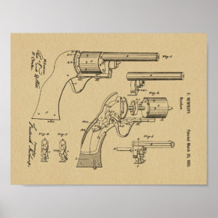 Impresión de dibujo de arte de patente de rebelión