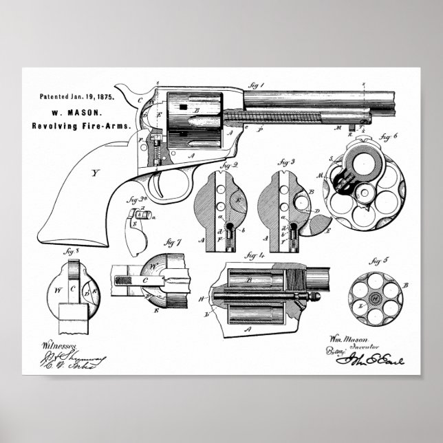 Impresión de dibujo de arte de patente de rebelión (Frente)