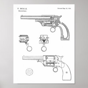 Impresión de dibujo de arte de patente de rebelión