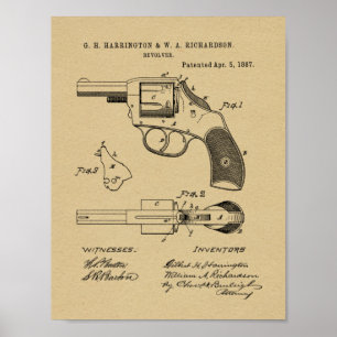 Impresión de dibujo de arte de patente de rebelión