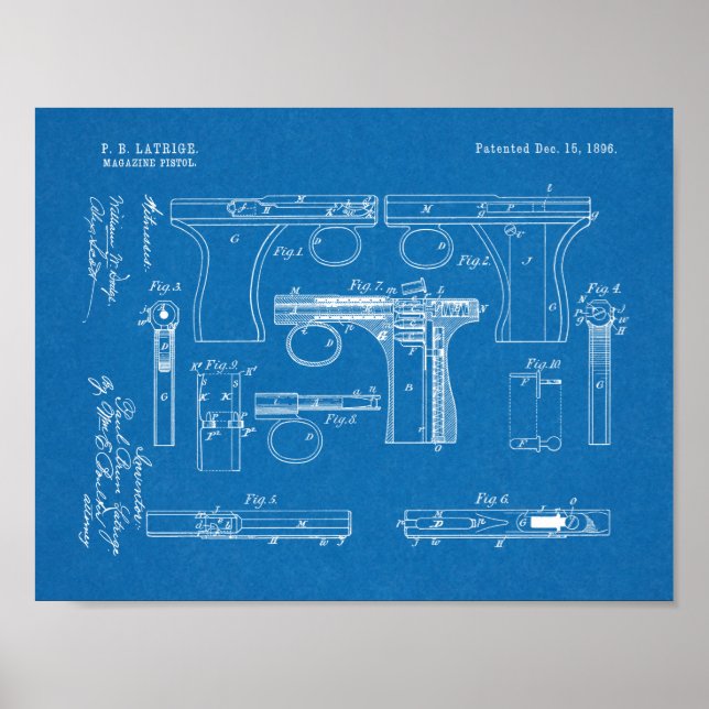 Impresión de dibujo de arte de patentes de revista (Frente)