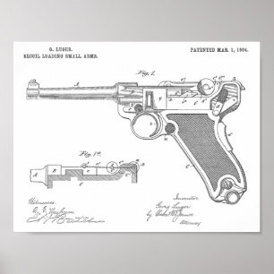 Impresión de dibujo de la patente de arte de la pi