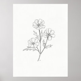 Impresión de dibujo de lápiz de Cosmo