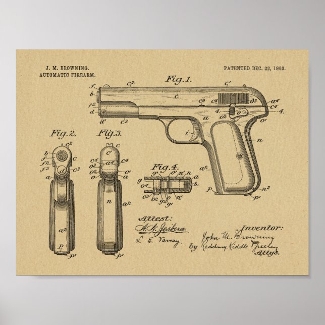 Impresión de dibujo de patente de arte de maremoto (Frente)