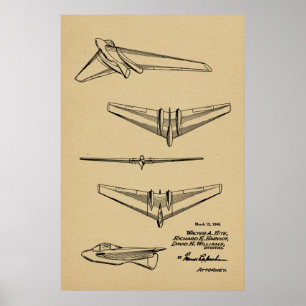 Impresión de dibujo de patente de avión de avión d