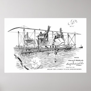 Impresión de dibujo de patente de bioavión bombard